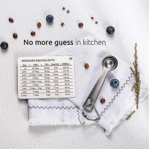 (2Pcs) Kitchen Conversion Chart, Magnetic Stainless Steel Refrigerator Magnet, Magnetic Kitchen Measurement Conversion Chart For Fluid Oz Ml 2