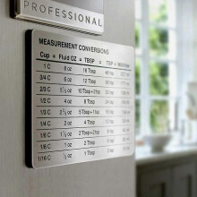 (3Pcs) Kitchen Conversion Chart, Magnetic Stainless Steel Refrigerator Magnet, Magnetic Kitchen Measurement Conversion Chart For Fluid Oz Ml