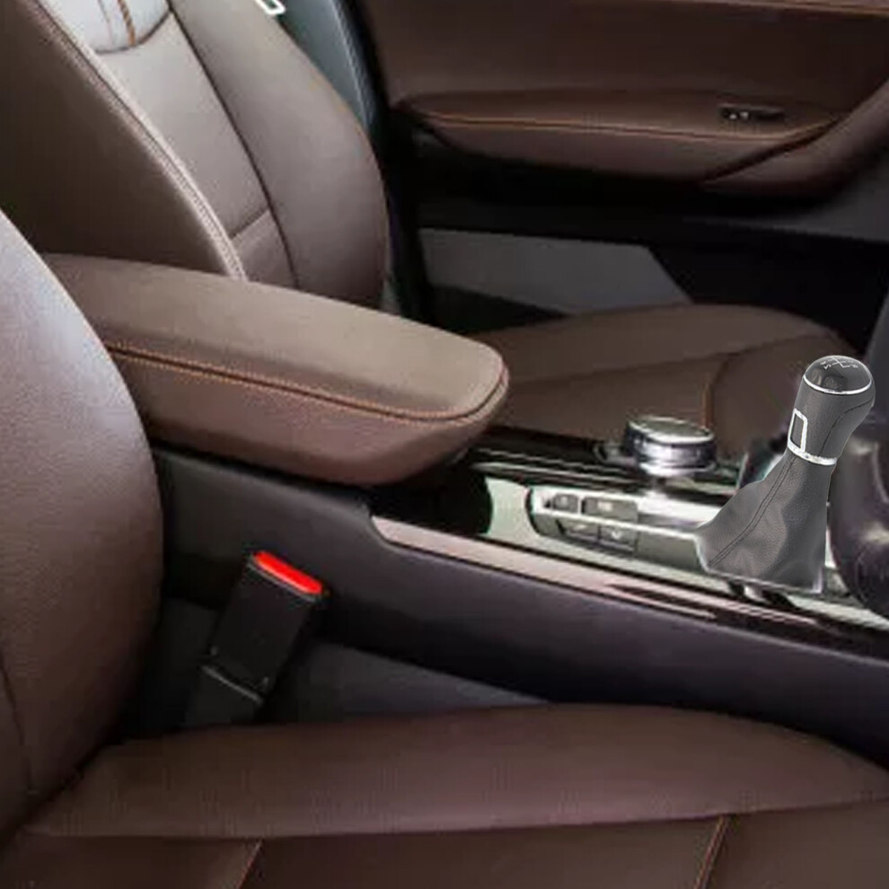 5-Speed Shift Knob Boot Kit Synthetic Leather Waterproof Gaiter For Manual Gearstick 9441338959577