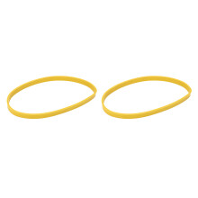 Yellow 8in Band Saw Wheel Tires Non Slip Rubber Replacement 2PCS Set