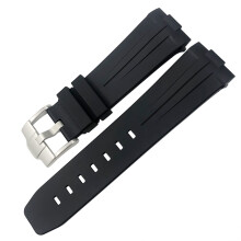 Rubber Strap for Tudor Heritage Black Bay Bronze Pelagos 23mm 22mm 24mm Waterproof Sports Watch Band Black Buckle
