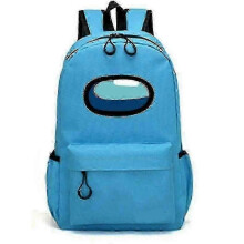 (blue) 2025 Among Us Game Shoulder Backpack With Chain Bag Travel Rucksack V1