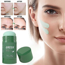 Green Tea Mask Purifying Clay Stick Facial Cleansing Oil Acne Blackhead Control Deep Clean Pore 40g