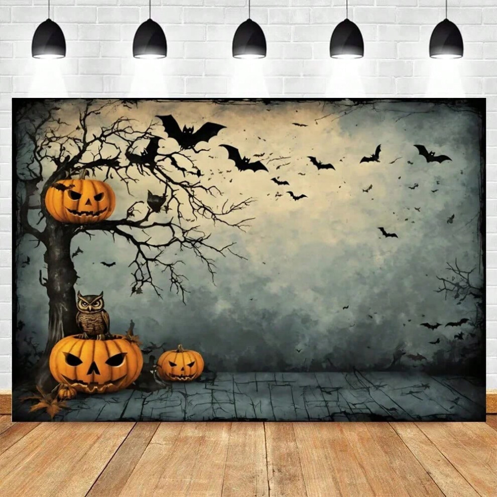 (BJ-JX016-21, Polyester 200X150cm) Halloween Party Decoration Backdrops SpiderWeb Pumpkin Moon Trick or Treat Kids Happy Halloween Photography Backdgr-image-OPC-PJHPD8W-NEW