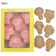 6pack Demon Slayer: Kimetsu No Yaiba Cookie Cutters Cute Cartoon Biscuit Mold Cake Fondant Baking Diy Dessert Mould Tool