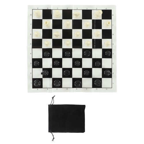 internationales Schachset 100 g, 25 cm, Schwarz/Weiß 2