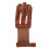 Durable Cowhide 3 Finger Archery Glove with Adjustable Strap Brown 10