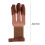 Durable Cowhide 3 Finger Archery Glove with Adjustable Strap Brown 2