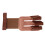 Durable Cowhide 3 Finger Archery Glove with Adjustable Strap Brown 6