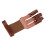 Durable Cowhide 3 Finger Archery Glove with Adjustable Strap Brown 11
