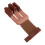 Durable Cowhide 3 Finger Archery Glove with Adjustable Strap Brown 16