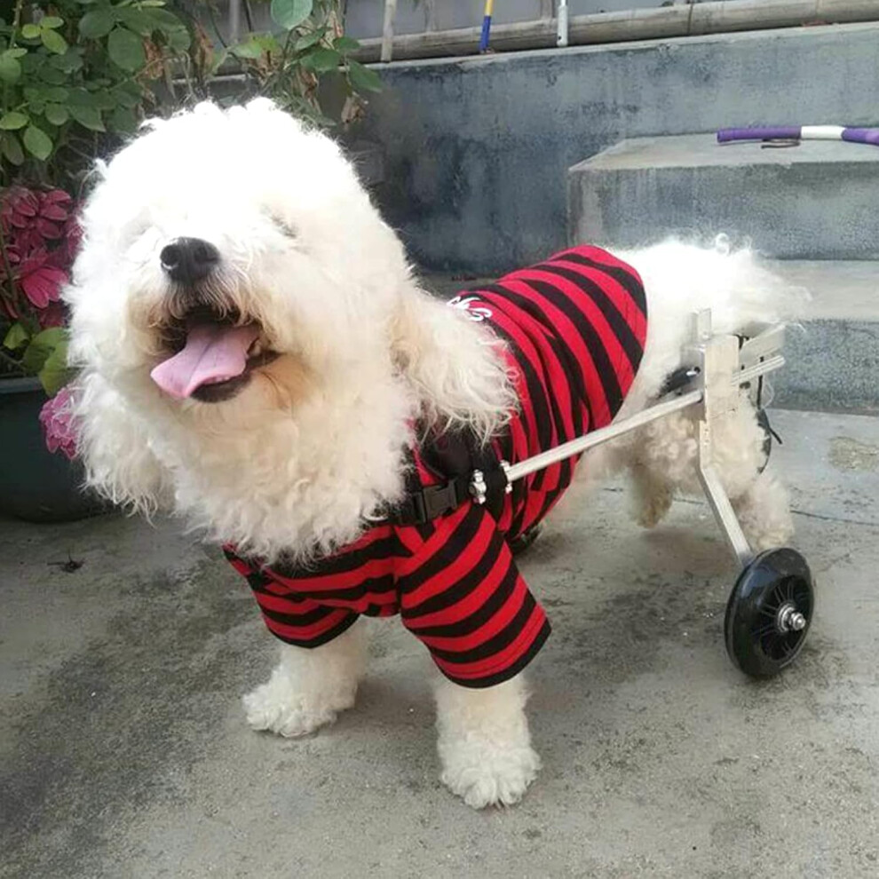 Pet Wheelchair, Adjustable Rear Leg Dog Wheelchair for Disabled Pets, Rehabilitation Aid for Small Dogs XXXS