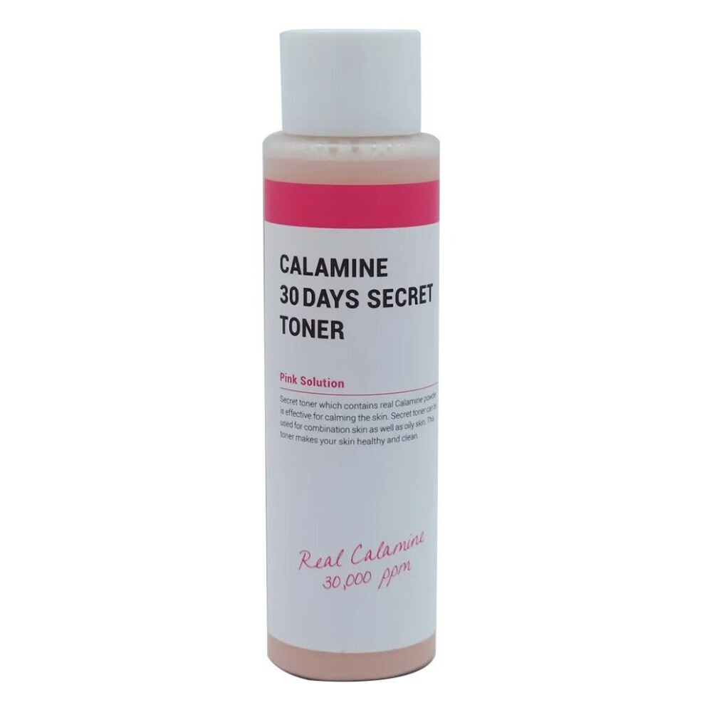 K-Secret Calamine 30 Days Secret Toner For Sensitive Skin Refines pores and improves overall skin texture 160ml