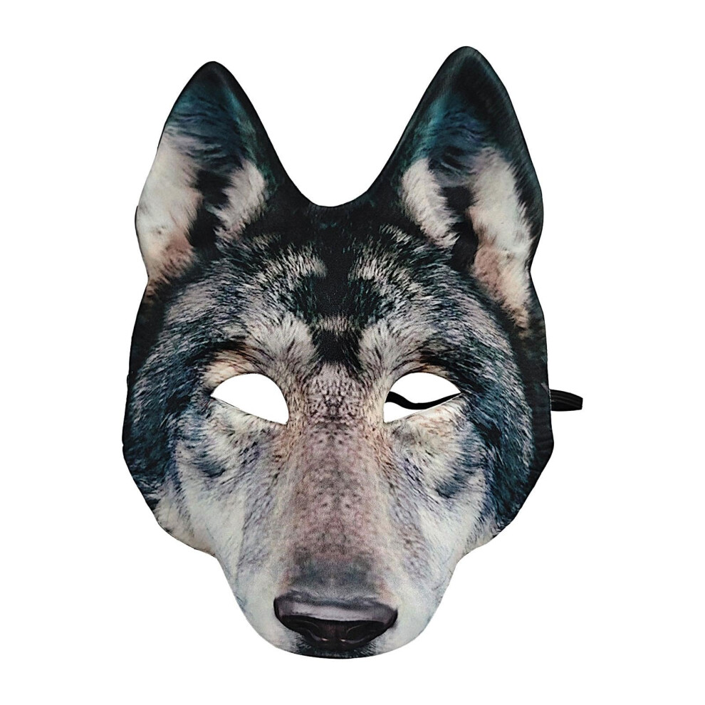 Wolf Mask Face Mask for Adults, Gray Wolf Costume Accessory for Cosplay, Halloween, Christmas, and Costume Parties-image-OPC-PJHPJCT-NEW