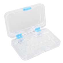 Membran-Zahnbox aus PP, transparent, mit Loch, klein, 1Box
