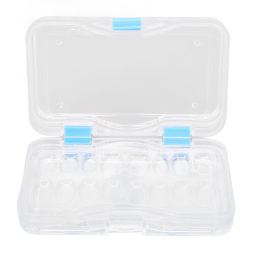 Membran-Zahnbox aus PP, transparent, mit Loch, klein, 1Box 1