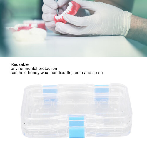 Membran-Zahnbox aus PP, transparent, mit Loch, klein, 1Box 2