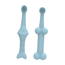 Pet Toothbrush Cleaner Kit - 2 Piece Set for Kittens, Puppies, Ferrets, Small Breeds, Soft Bristles, Easy Grip