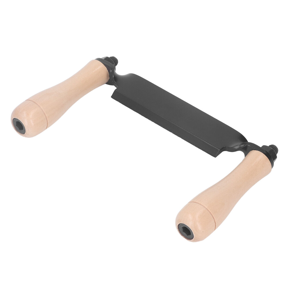 Tungsten Steel Straight Blade 8In Draw Knife With Wooden Handles 4981338971391