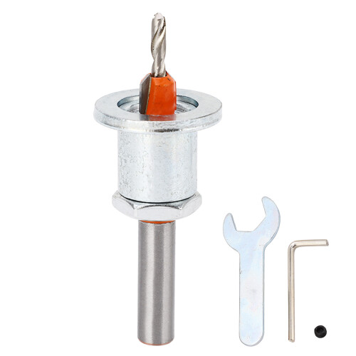 Silver 3.5 X 8mm Adjustable Depth Countersunk Bit for Wood Install 2