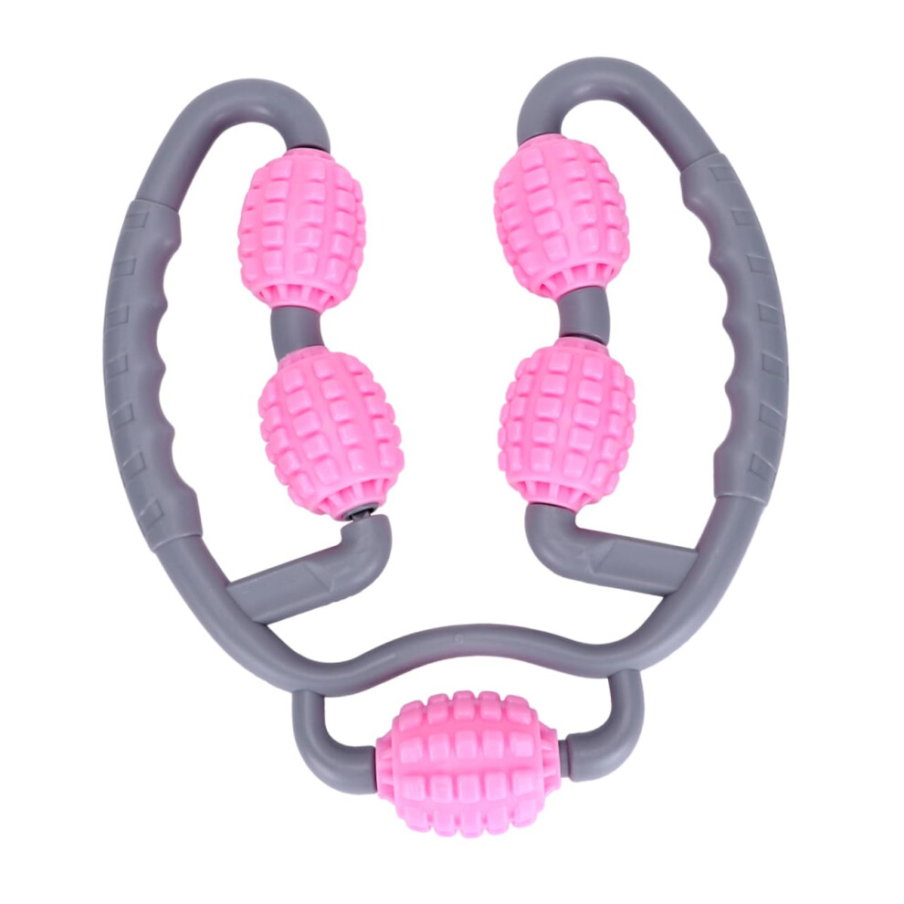 Pink Massage Roller Leg Clamp Massage Device For Fascia Massage, Calf Relaxation, Yoga And Body Massage Device