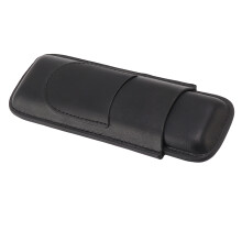 Zigarrenetui Vintage 2-Zigarren-Halter 18x6.5cm Schwarz