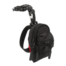 Lanyard-Tasche Mini-Brieftasche Oxford-Schwarz für Münzen/ID-Karten