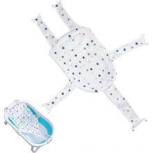 (white) Baby Bath Seat Support Net, Soft Infant Bathing Pillow Bath Sling Mesh Mat Comfortable Baby Shower Bathtub Sit Up Mesh for Newborn