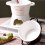 (white, 201300ml) Fondue Cup Set With Ceramic Chafing Dish Fork For Dessert Ceramic 2