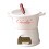 (white, 201300ml) Fondue Cup Set With Ceramic Chafing Dish Fork For Dessert Ceramic 1