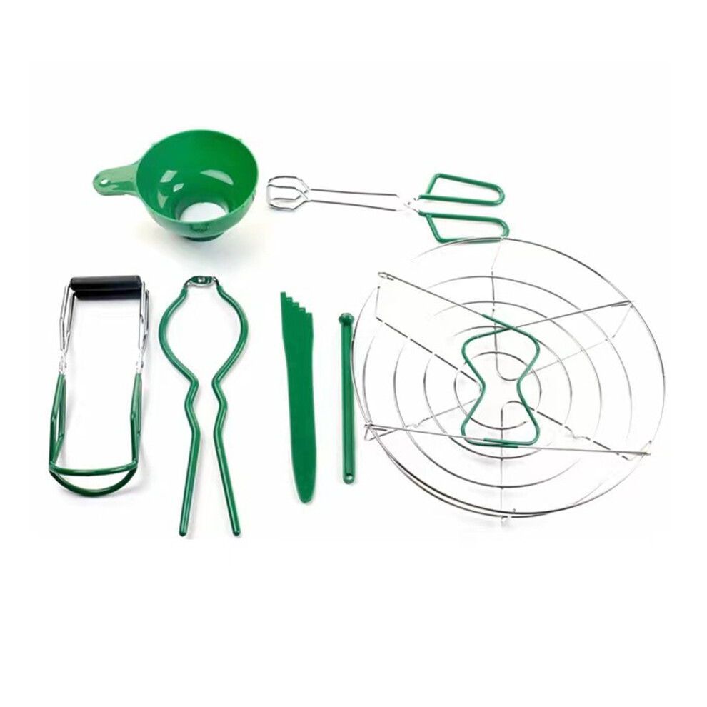 (GREEN) Stainless Steel Jams Making Kit Set With Tongs Funnel For Home Canning-image-OPC-PJHPV29-NEW