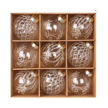 (champagne color, 245x245x8cm) Christmas Baubles Set Large Red Green 3cm Shatterproof Balls Large