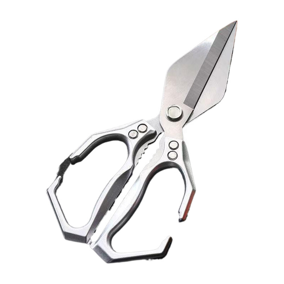 (silver) Sharp Stainless Steel Kitchen Scissors For Chicken And Seafood-image-OPC-PJHPZ9B-NEW