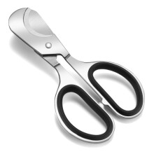 (black) Ergonomic Stainless Steel Cigar Scissors For Home And Travel Ergonomic