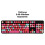 Wireless Combo 2.4G Retro Punk Keyboard & Gaming Mouse, Red 5