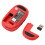 Wireless Combo 2.4G Retro Punk Keyboard & Gaming Mouse, Red 10