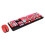Wireless Combo 2.4G Retro Punk Keyboard & Gaming Mouse, Red 15