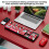 Wireless Combo 2.4G Retro Punk Keyboard & Gaming Mouse, Red 7