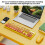 Retro Punk Wireless Keyboard & Mouse Combo - Yellow 2.4G 3 DPI 7