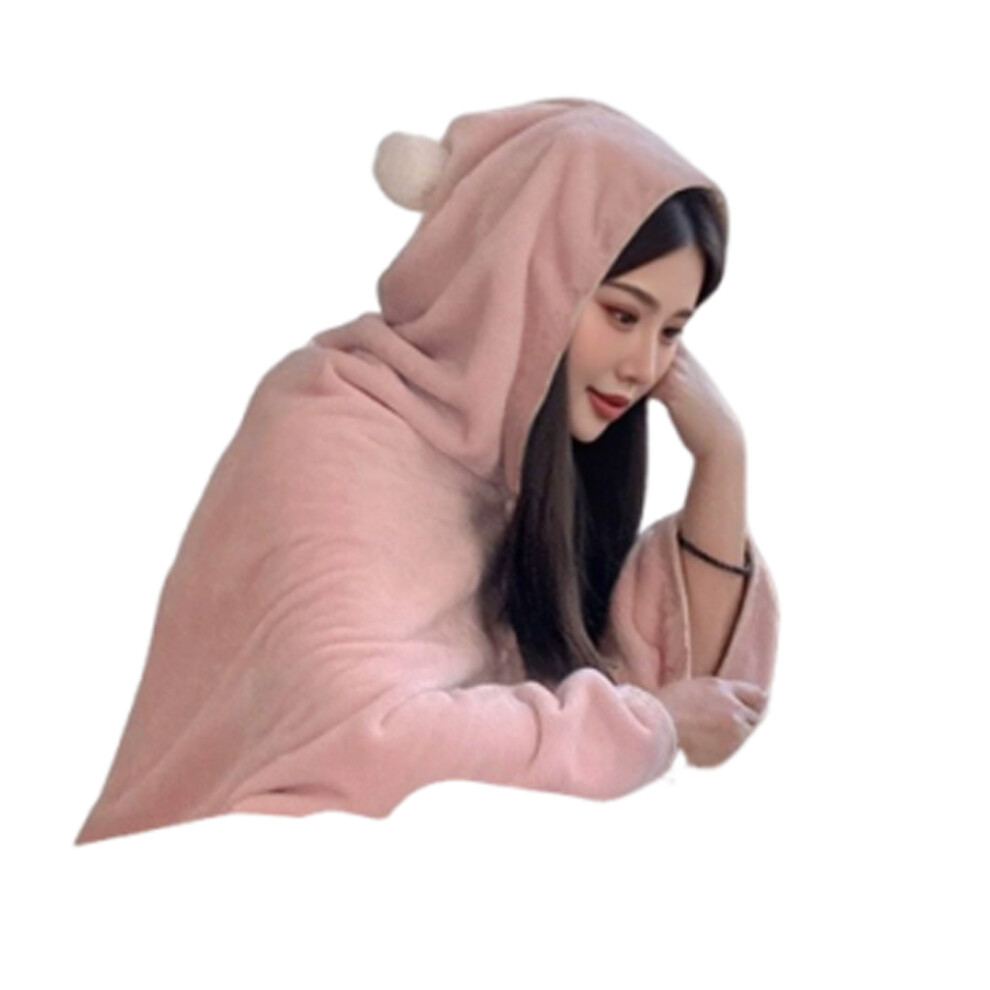 (rubber powder, 85x150cm) Warm Chunky Knit Throw Large White Plush Blanket Ultras-Soft Plush-image-OPC-PJHQ8RC-NEW