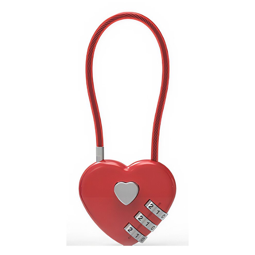 (red, 06U50CM) 2pcs Pink Locker Lock Heart-shaped Padlock Secure And Stylish Suitable-image-OPC-PJHQ9CM-NEW