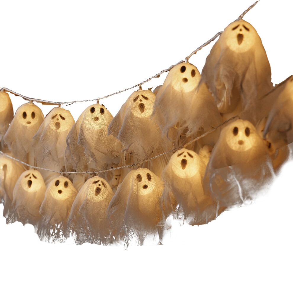 (warm light, 3m 20led) Ghosts Lanterns Halloween Outdoor Decoration Lantern Ghosts-image-OPC-PJHQ9GV-NEW