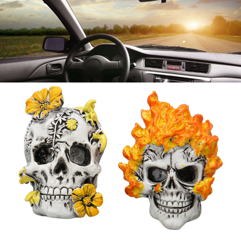 2Pcs Resin Car Skull Vent Clip Decorative Air Freshener, Easy Install 8791338979534