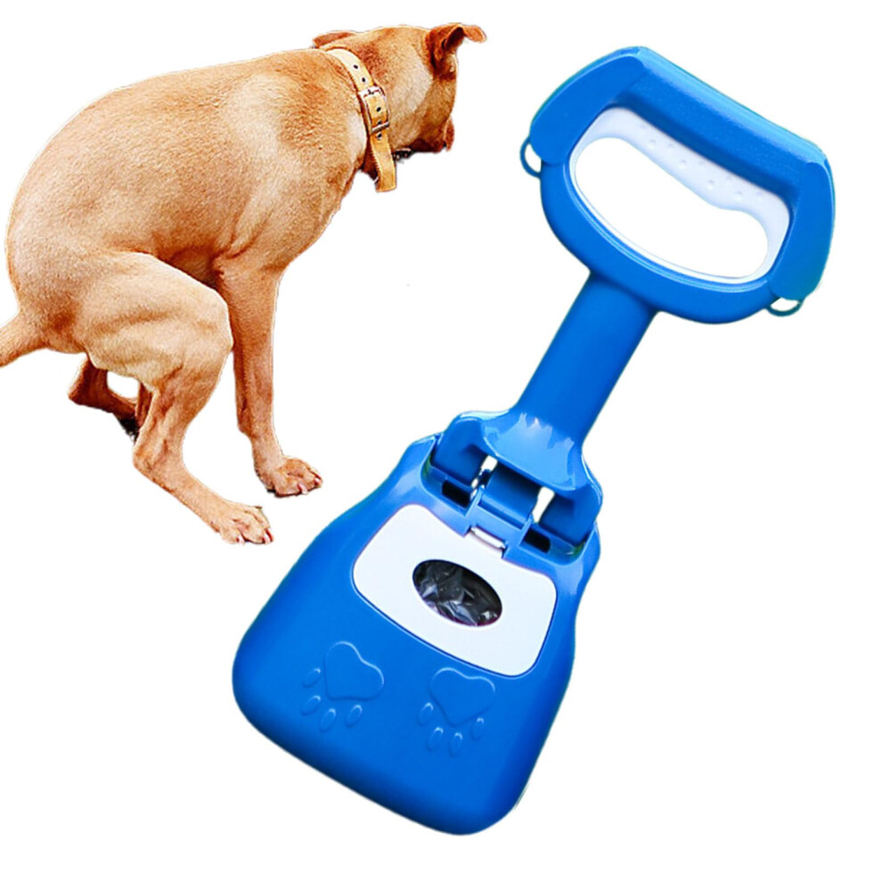 Poop Scooper - Non-Slip Dog Poop Scooper Tool for Easy Pickup on Grass, Gravel, and Yard - Blue Color-image-OPC-PJHQBJH-NEW