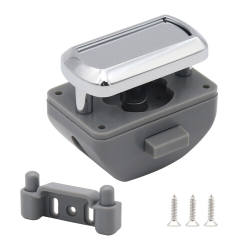 (Bright Chrome) Keyless RV Push Cabinet Locks Lock Keyless RV Push ...