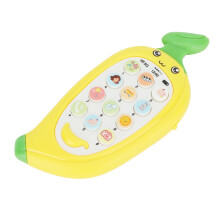Bilingual Baby Telephone Toy - Multi Modes, Banana Yellow, 15x7x2cm