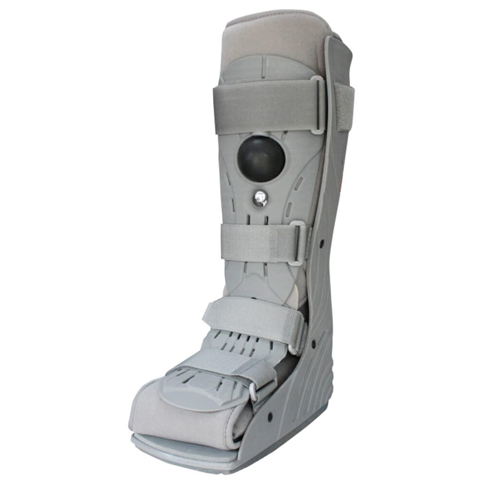 Gray Ankle Brace, Fracture Orthosis Boot For Men And Women, Adjustable Support For Ankle Injuries, Sprains, Size L,