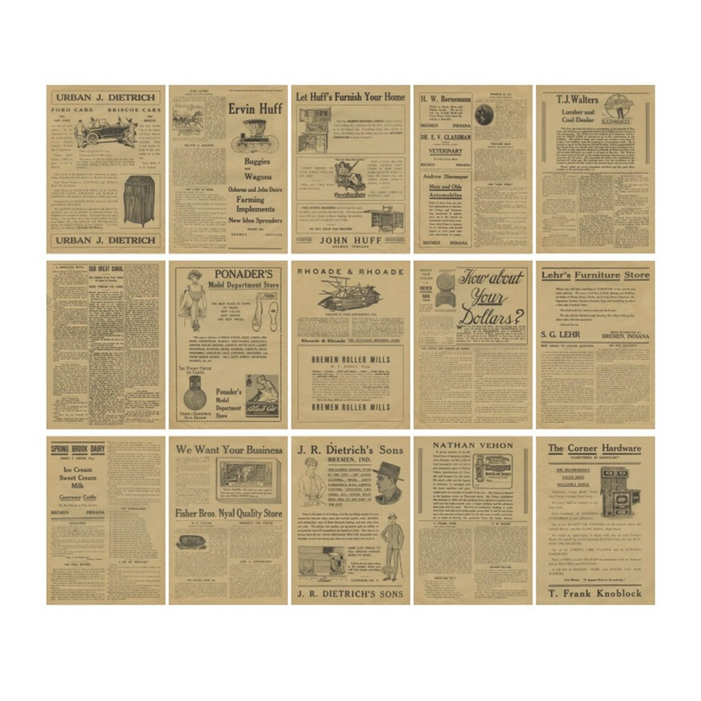 Vintage Scrapbook Kit 30 Sheets Non-Adhesive Scrapbook Paper for Journaling, Junk DIY Craft Projects, Aesthetic Design-image-OPC-PJHQCJT-NEW