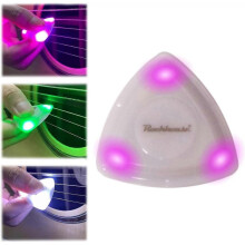 (Purple Light) LED Glowing Guitar Pick, Bass Pick Bass Guitar Electric Guitar Picks LED Guitar Bass Picks, Acoustic Guitar Glowing Plectrum