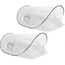 (2PCS) Adjustable Mosquito Nets, Anti Mosquito Bed Canopy, Portable Pop Up Mosquito Net, Foldable Travel Mosquito Net Bed Tents for Single Bed